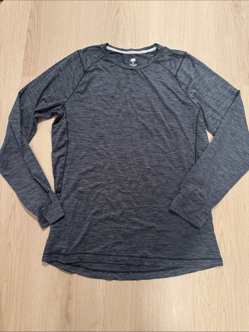 Men's Long Sleeve Performance Tee - Charcoal Heather